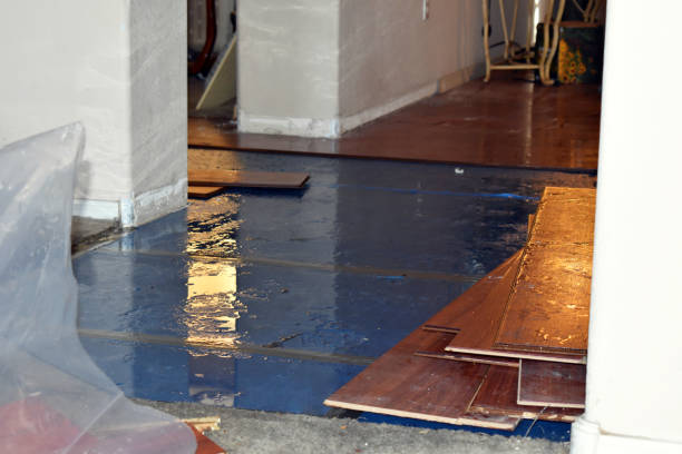 Professional Basement Flood Cleanup technician working in Warner, OK